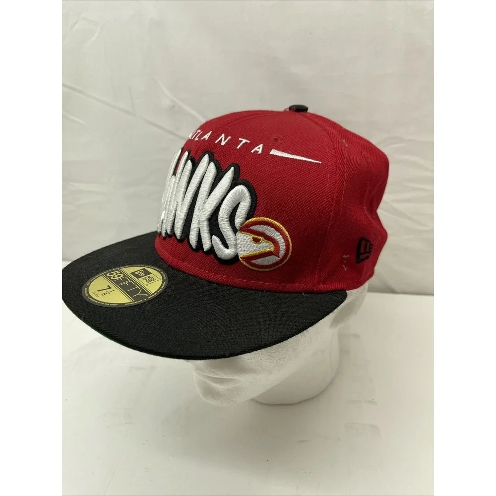 Atlanta HAWKS Hat Cap Fitted 7 1/8 New Era Hardwood Classic 59Fifty  Flat‎ Bill